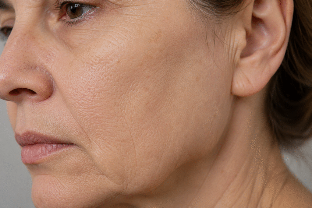 Face Firming Serum: A Simple Guide to Smoother, Firmer Skin 1 close up of mature facial skin showing fine lines