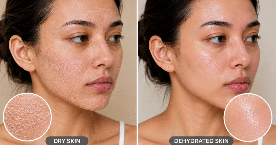 dry vs dehydrated skin
