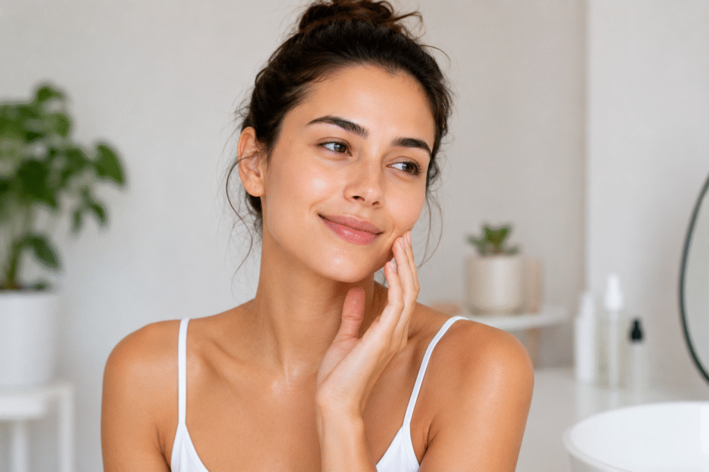 Face and Eye Cream: Why Your Skin Needs One 1 woman with healthy glowing skin