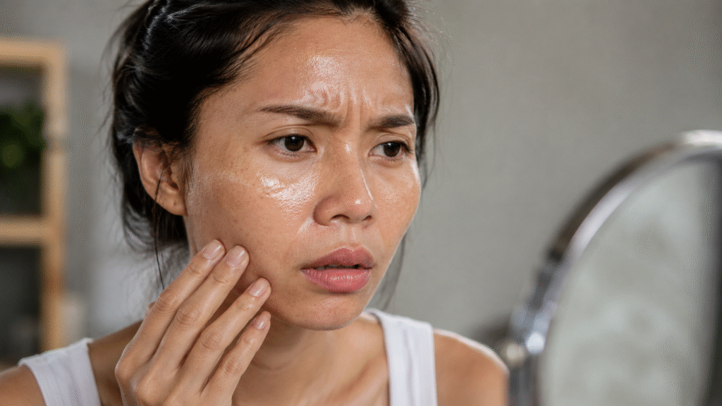 oily dehydrated skin