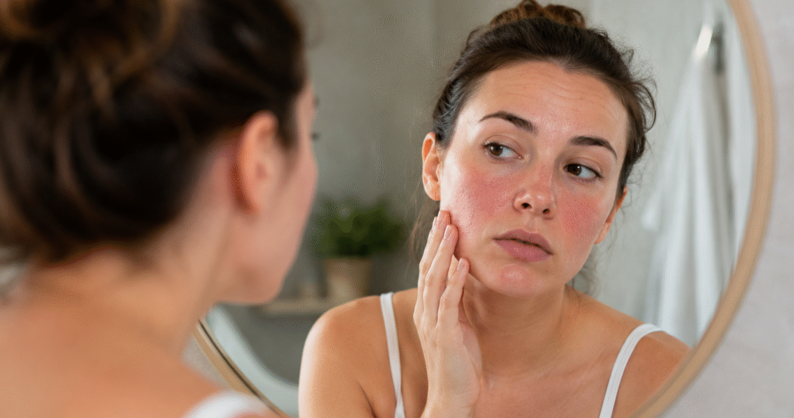 why is my face red after skincare​