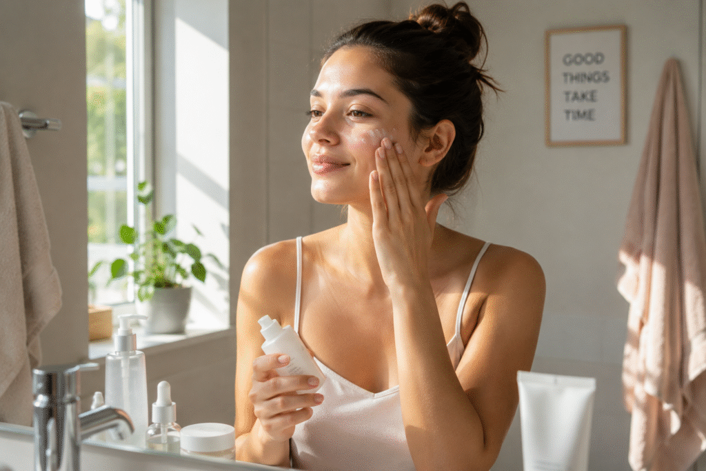 Morning skincare routine