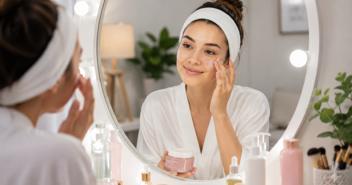 Skincare routine for makeup