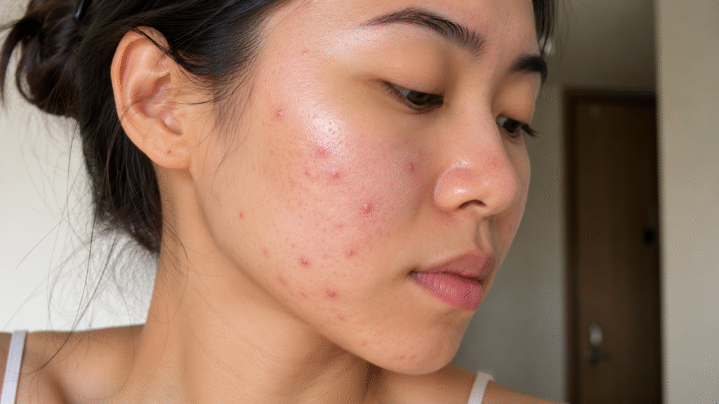 Purging skin