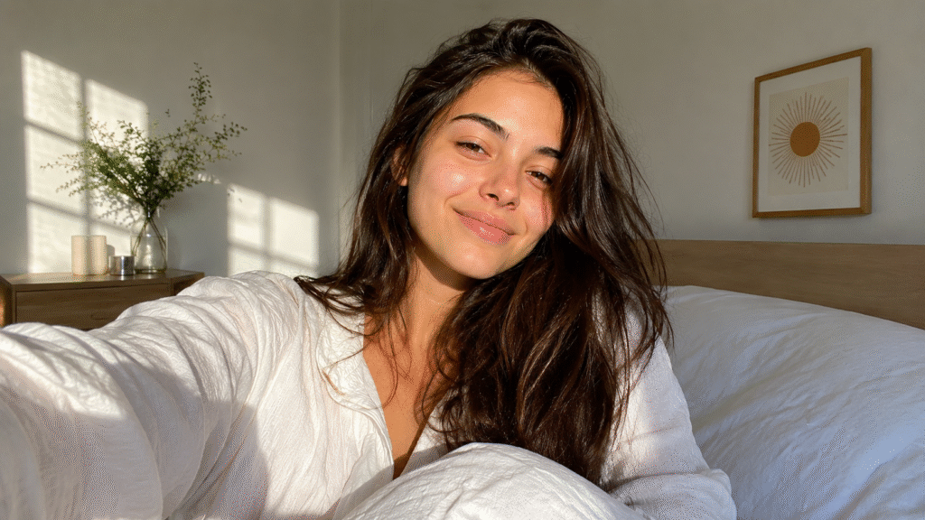 why does my skin look better in the morning