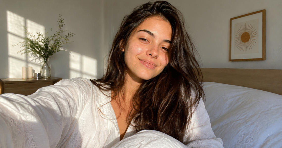 why does my skin look better in the morning