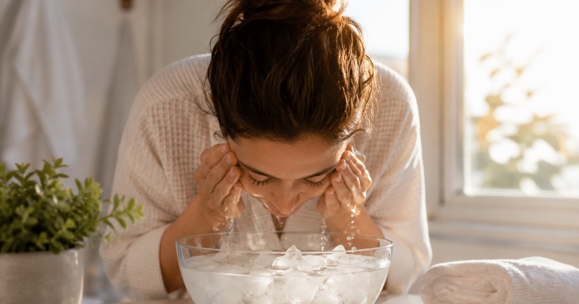 Ice bath for face