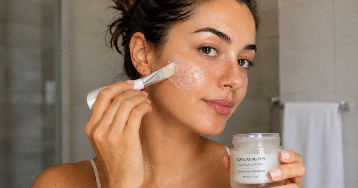 Chemical peel for sun damage