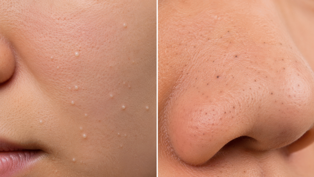 whiteheads vs blackheads