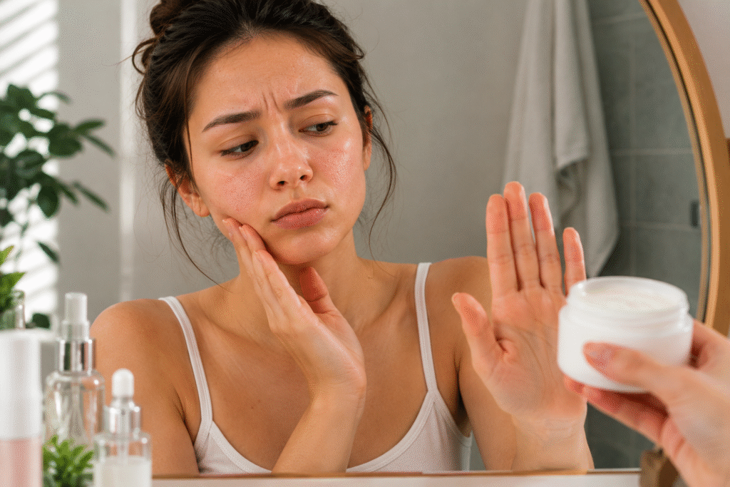 Skipping moisturizer
