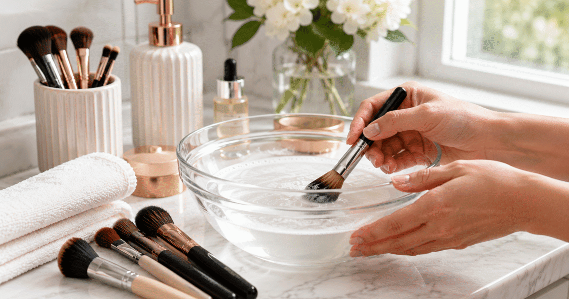 how to clean a makeup brush