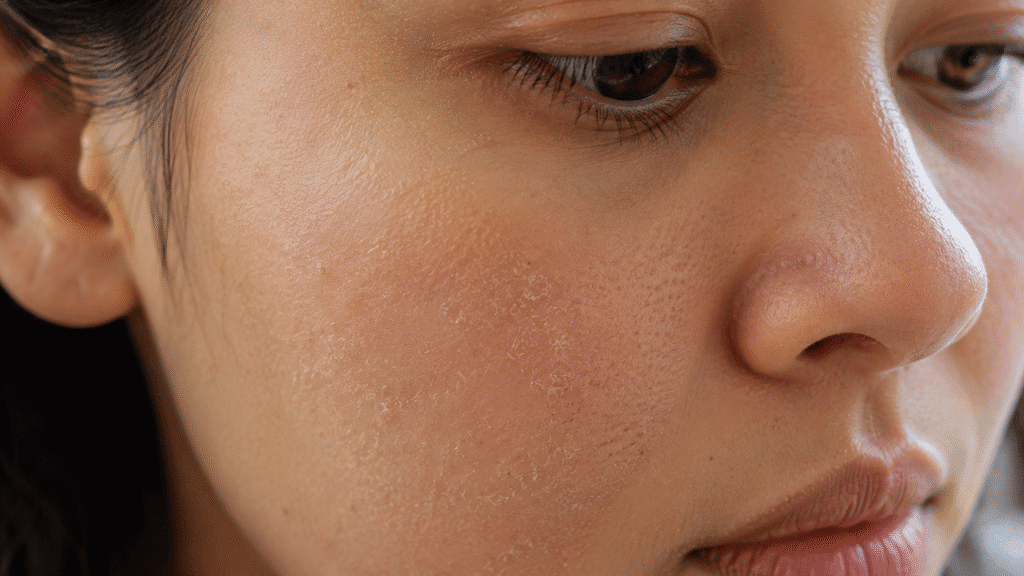 Moisturizer Before or After Sunscreen: What Goes First? 4 Close up photo of a dry skin