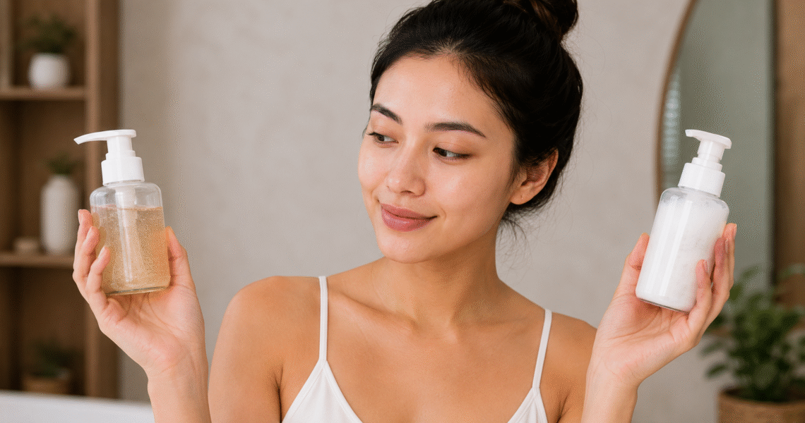 do you exfoliate before or after cleansing