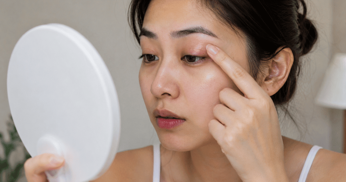 Dry spot on eyelid