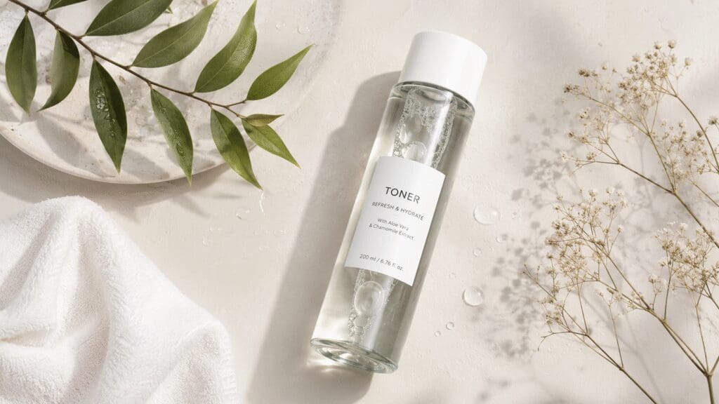 How Long Does Toner Last? Shelf Life, Storage, Freshness 1 Flatlay image of a face toner