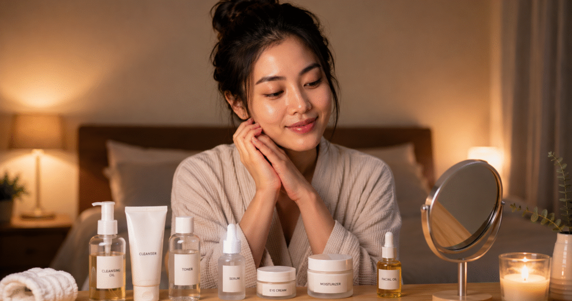 Night Skin Care Routine for Glowing Skin