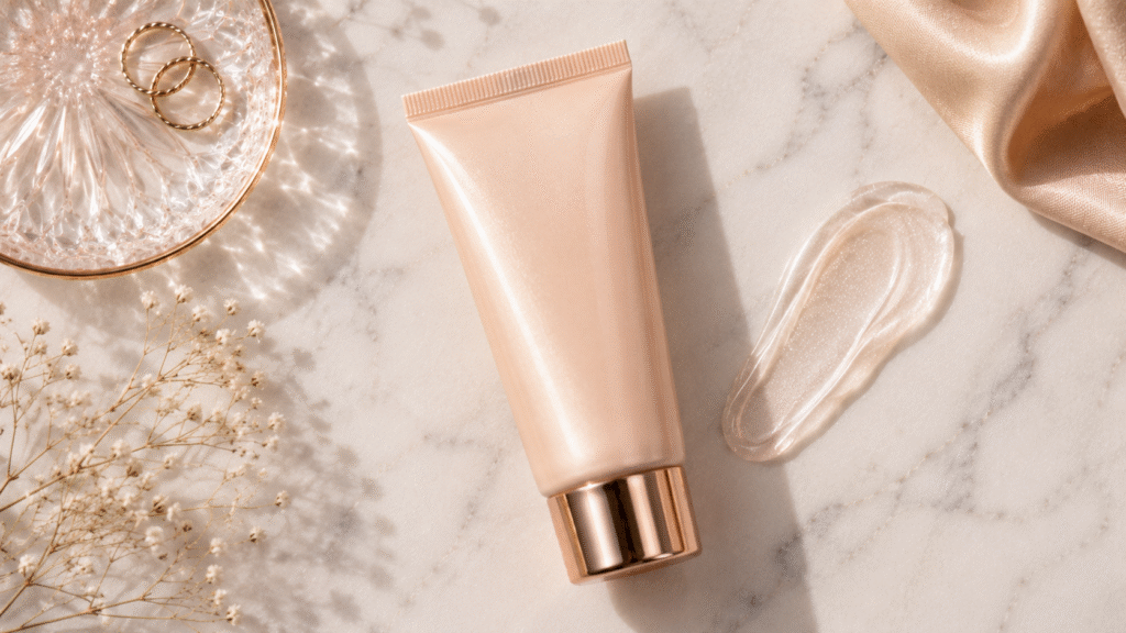 Flat lay image of illuminating primer