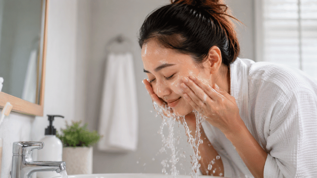 Should i wash my face in the morning