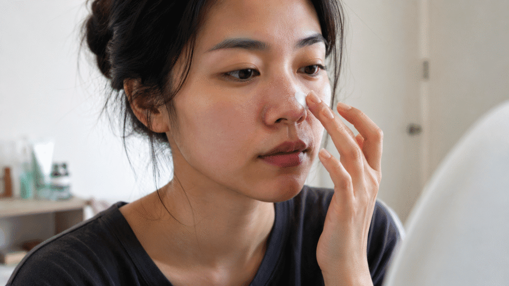 Dry skin around nose