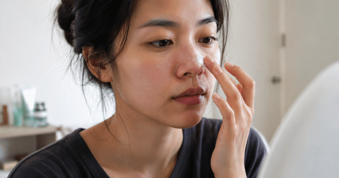 Dry skin around nose