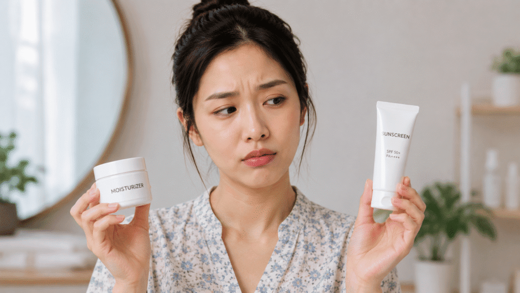 Moisturizer before or after sunscreen​
