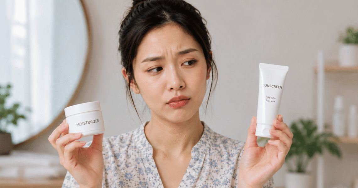 Moisturizer before or after sunscreen​