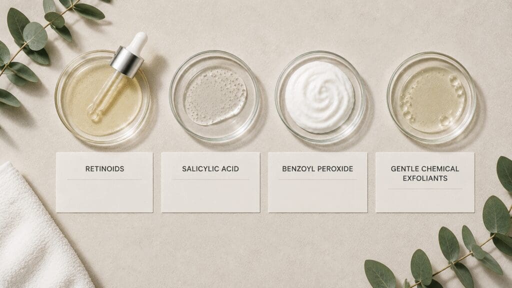 Flat lay image of Best Ingredients for Blackheads