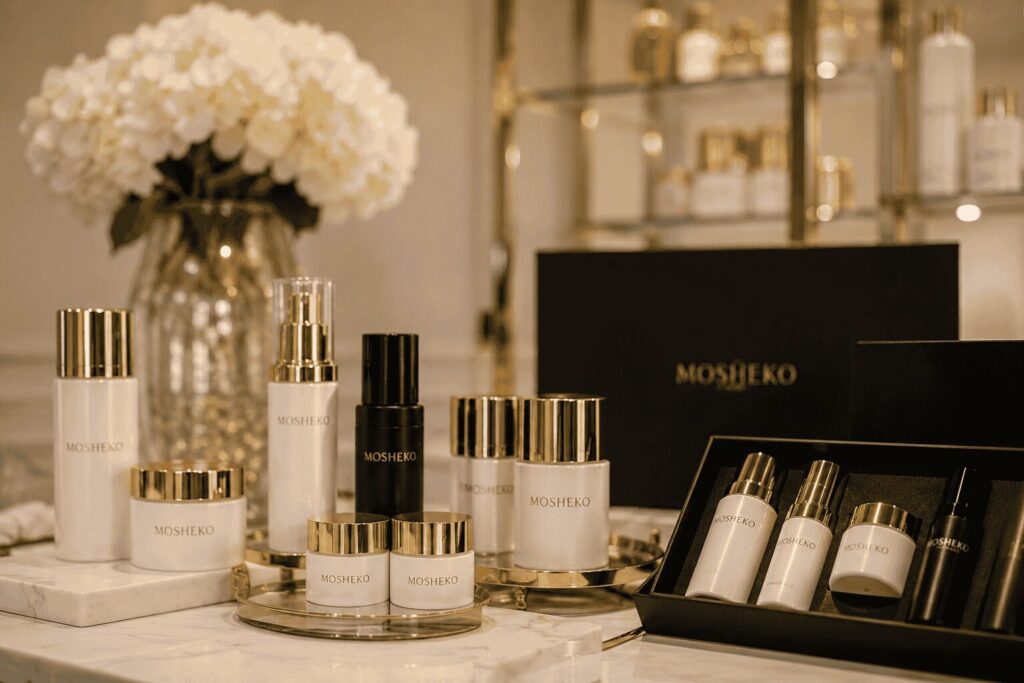 Luxurious MOSHEKO Skincare Display